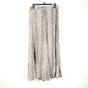 Anthropologie Pants Women SZ 6 Wide Leg Snake Print Boho Coastal Cottagecore NWT